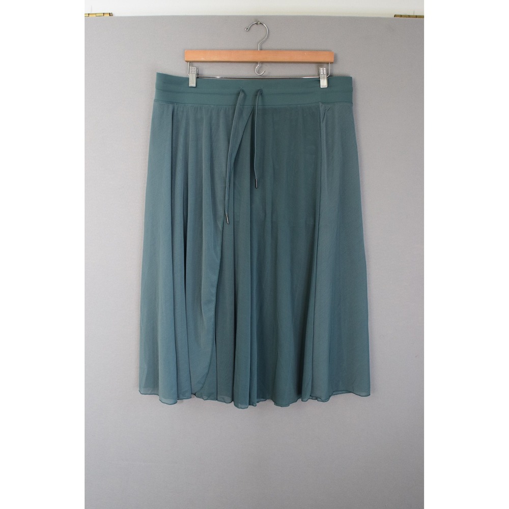 Halara High Waisted Drawstring Contrast Mesh 2-in-1 1X Teal Built-in Shorts Plus